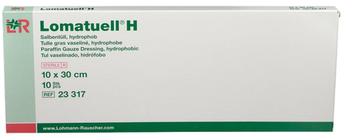 Sterils brūču pārsējs LOMATUELL H, 10 x 30 cm, 10 gabali