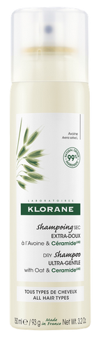KLORANE sausais šampūns ar keramīdu un auzām, 150 ml