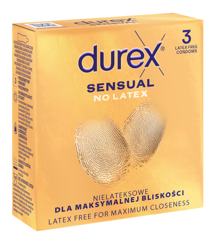 DUREX Sensual bez lateksa prezervatīvi – 3 vienvienības