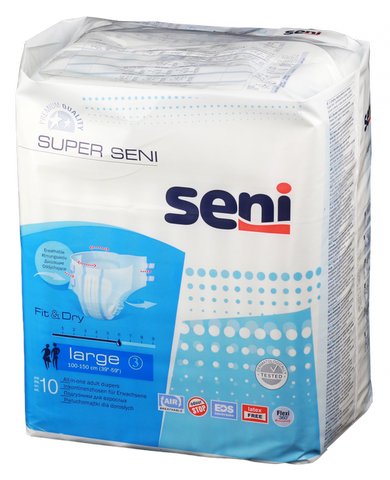 SENI Super Large — 10 autiņbiksīšu iepakojums