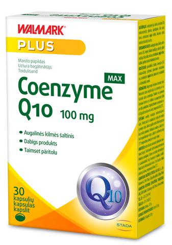WALMARK Koenzīma Q10 Forte 100 mg — 30 kapsulu iepakojums