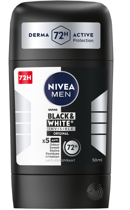 NIVEA Men Black & White Original zīmuļveida antiperspirants, 50 ml