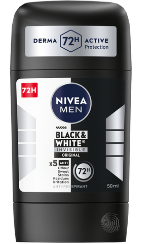 NIVEA Men Black & White Original zīmuļveida antiperspirants, 50 ml