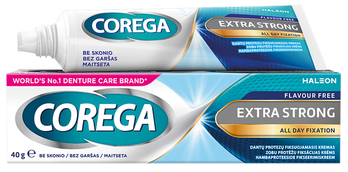 COREGA Extra Strong zobu protēžu fiksēšanas krēms, 40 g