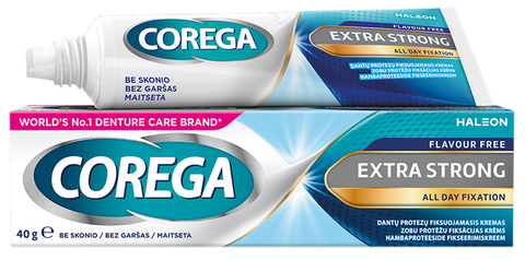 COREGA Extra Strong zobu protēžu fiksēšanas krēms, 40 g