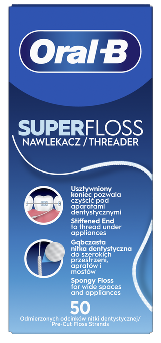 Super Floss zobu diegs ORAL-B, 1 gab.