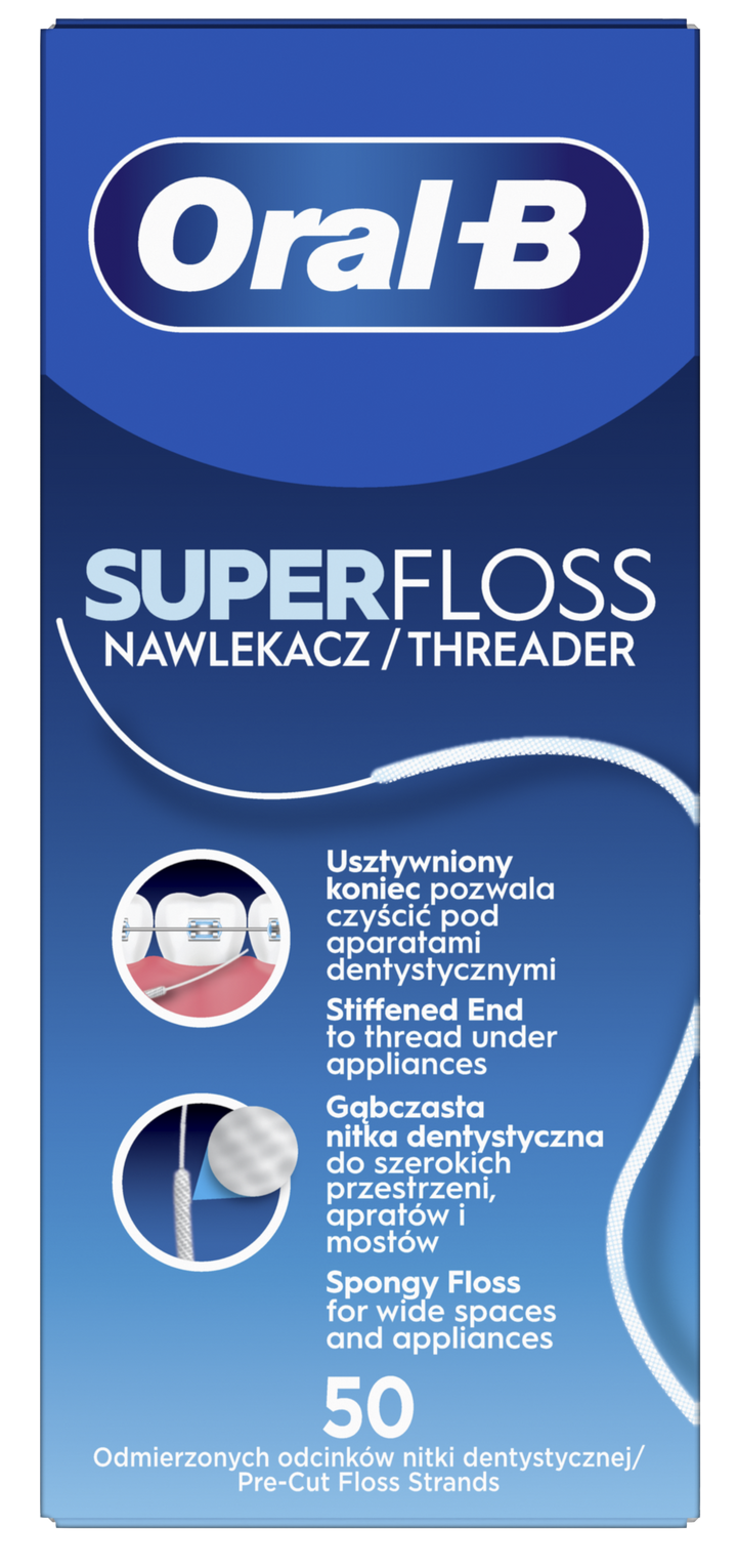 Super Floss zobu diegs ORAL-B, 1 gab.