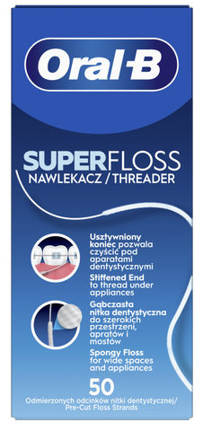 Super Floss zobu diegs ORAL-B, 1 gab.
