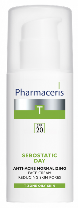 PHARMACERIS T Sebostatic SPF 20 skābekļa bagāts sejas krēms, 50 ml