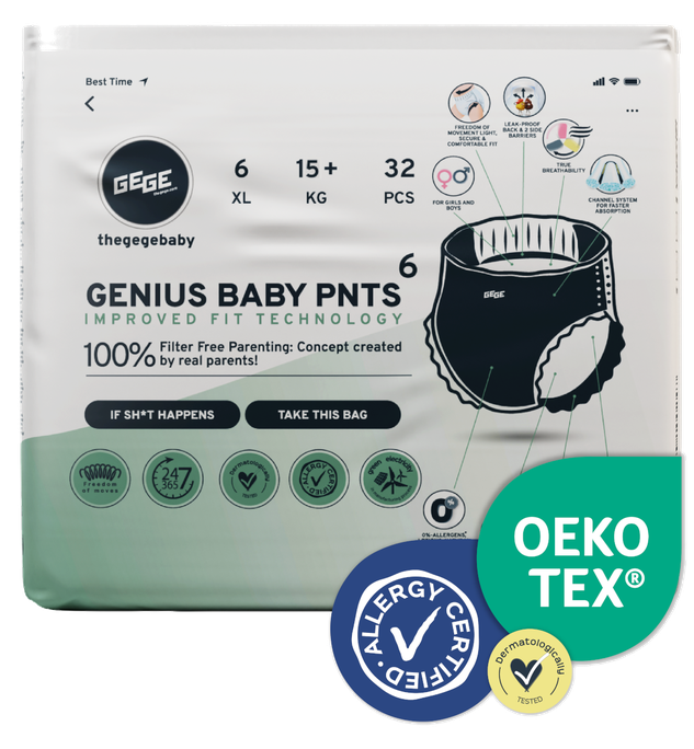 GEGE Genius XL Mazuļa Biksītes (15+ kg) 6 gab., 32 pakuļi