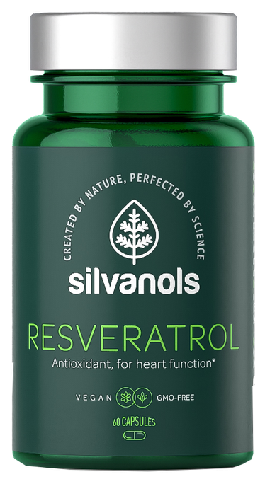 SILVANOLS Premium kapsulas ar Resveratrol, 60 gab.