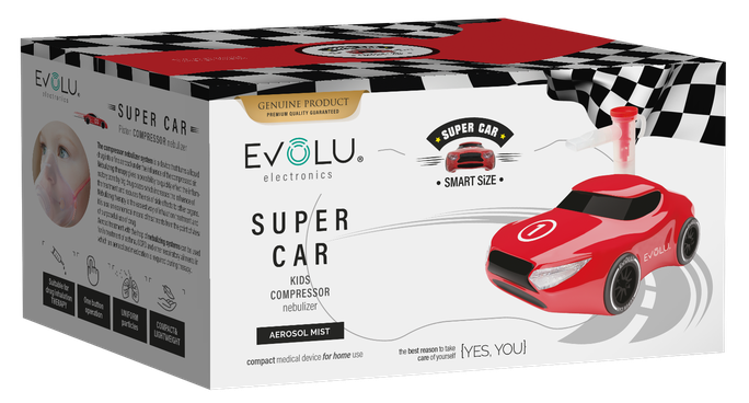 EVOLU Super Car kompresora inhalators, 1 vienība