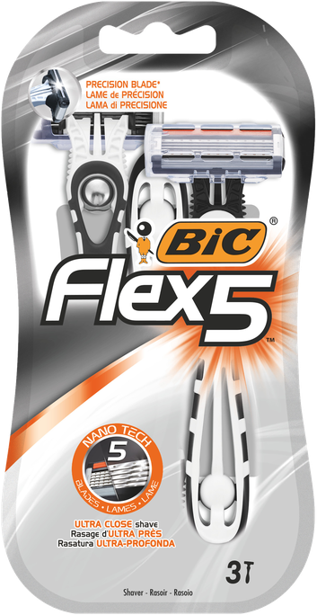 BIC Flex 5 – 3 vienkāršreizlietojami vīriešu skuvekļi