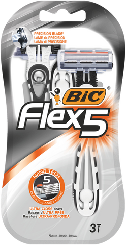 BIC Flex 5 – 3 vienkāršreizlietojami vīriešu skuvekļi