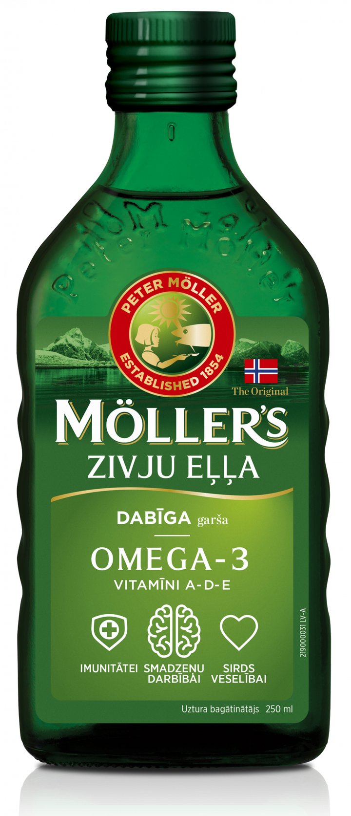 MÖLLER'S dabīgās garša zivju eļļa, 250 ml