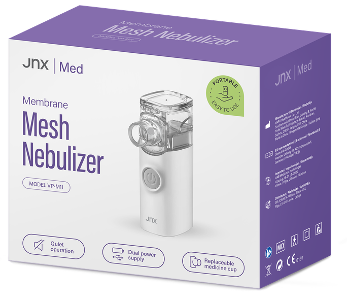 JNX Med pārnēsājamais membrānas inhalators – 1 vienība