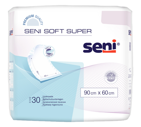 SENI Soft Super absorbējošie higiēniskie palaги 60 x 90 cm, komplekts 30 gab.
