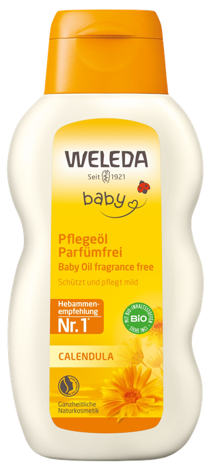 WELEDA Kliņģerīšu ķermeņa eļļa jaundzimušajiem, 200 ml