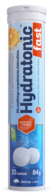 OLIMP LABS Fast Hydratonic - putojošas tabletes 20 gabaliņiem