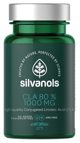 SILVANOLS Premium 80% CLA — 60 kapsulu iepakojums