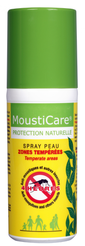MOUSTICARE Protection Naturelle spējīgs insektīcīds pret odiem un ērcēm 50 ml