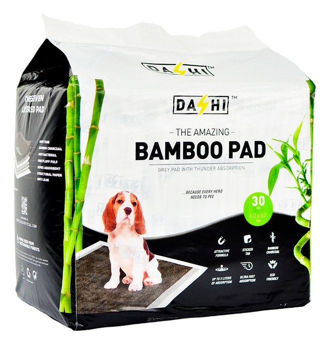 DASHI Bamboo absorbējošie paladziņi 60x80 cm, iepakojumā 30 gab.