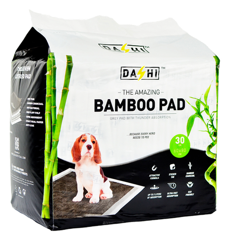 DASHI Bamboo absorbējošie paladziņi 60x80 cm, iepakojumā 30 gab.