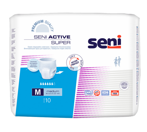 SENI Active Super M, 10 biksītes urīna nesaturēšanai
