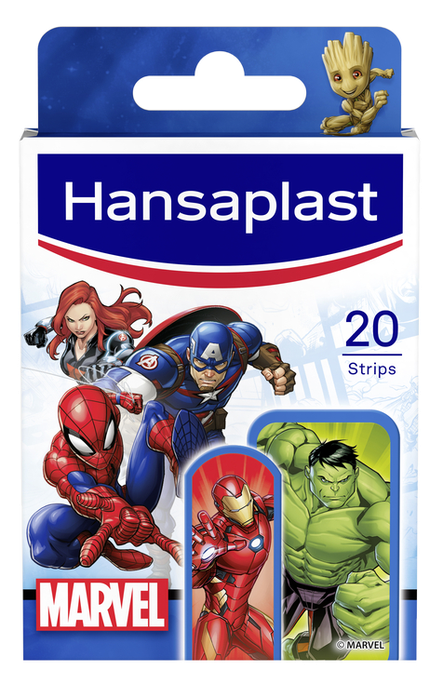 HANSAPLAST Marvel 20 plāksteri – varoņu dizains