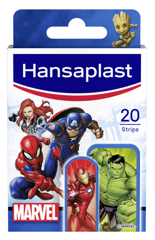 HANSAPLAST Marvel 20 plāksteri – varoņu dizains