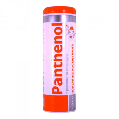 Pūderis ar panthenolu, kumelītēm un klinģerītēm, 100 g