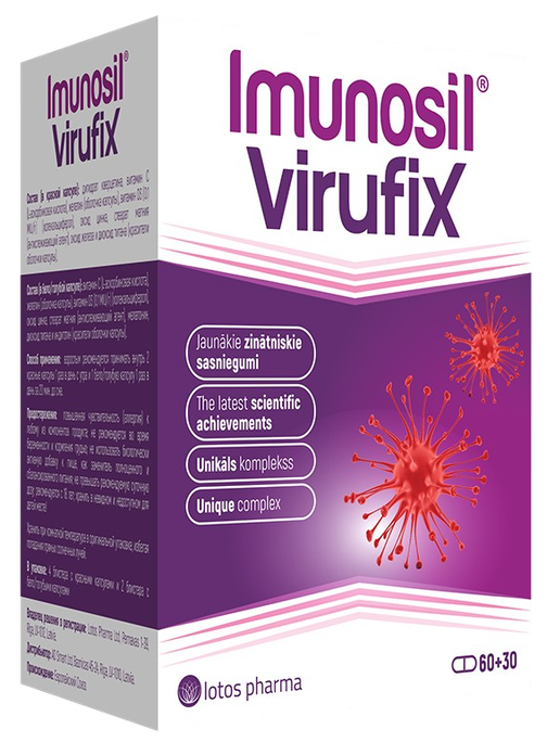 IMUNOSIL Virufix, 90 kapsulu iepakojums