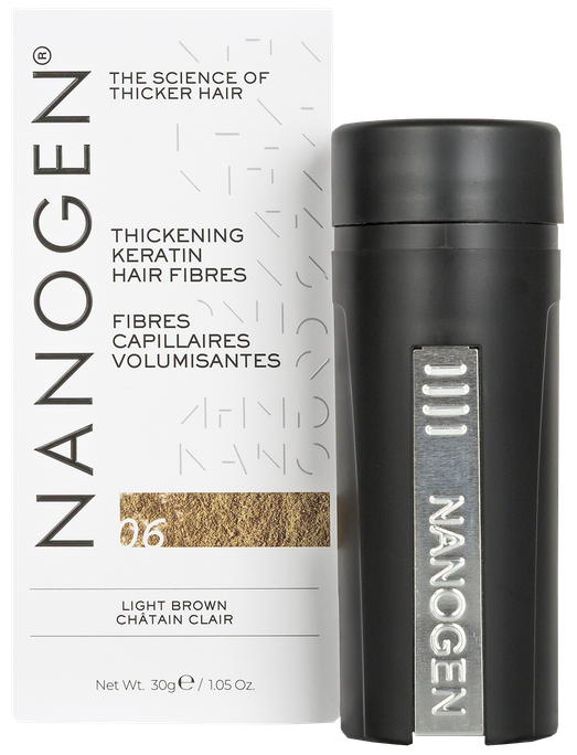 NANOGEN Keratin Light Brown matu tilpuma šķiedras, 30 g