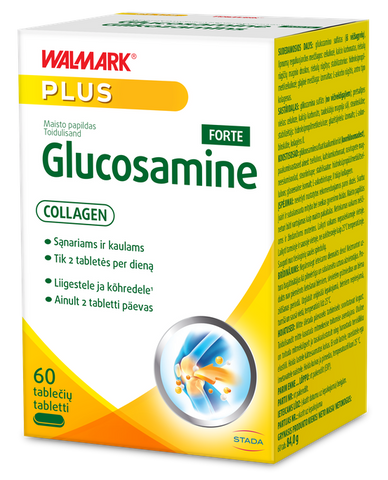 WALMARK Kolagēns II + Glikozamīns Forte tabletes, 60 gab.