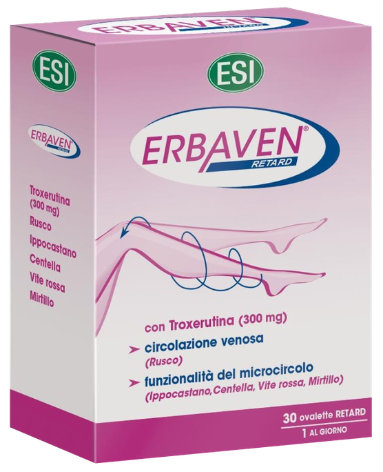 ESI Erbaven Retard — 30 kapsulu iepakojums