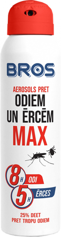 BROS MAX repelents aerosols pret ērcēm un odiem, 90 ml