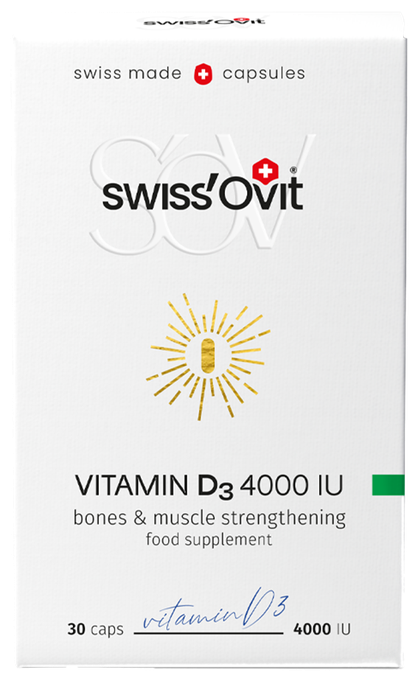SWISS OVIT 4000 IU D3 vitamīna mīkstās kapsulas (30 gab.)