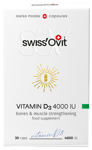 SWISS OVIT 4000 IU D3 vitamīna mīkstās kapsulas (30 gab.)