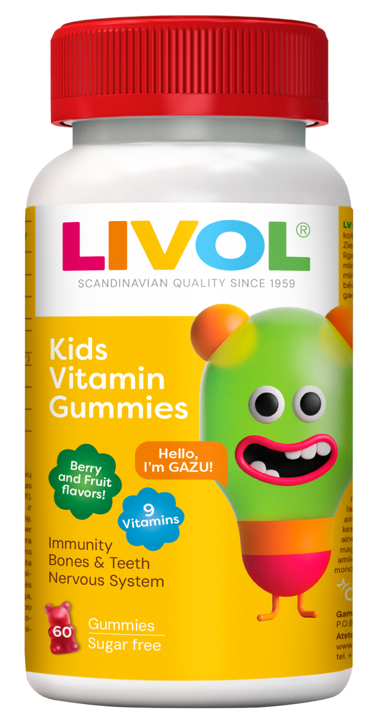 LIVOL Multi Bears – vitamīnu košļājamie lācīši, 60 gab.