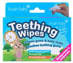 BRUSH BABY Salvetes ar Kumelīti un Smaganām Pirmo Zobu Tīrīšanai, 0+ gadi, 20 gab.