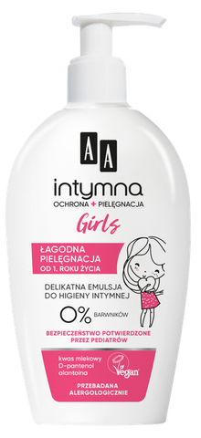AA INTIMATE Girl Intīmās zonas mazgāšanas līdzeklis 0%, 300 ml