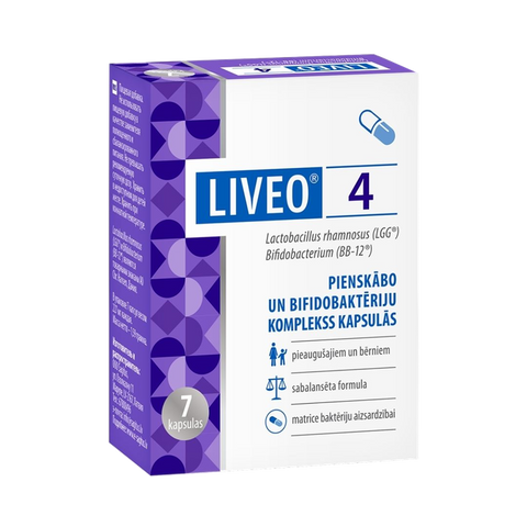 LIVEO 4 - 7 kapulas probiotiskā formula