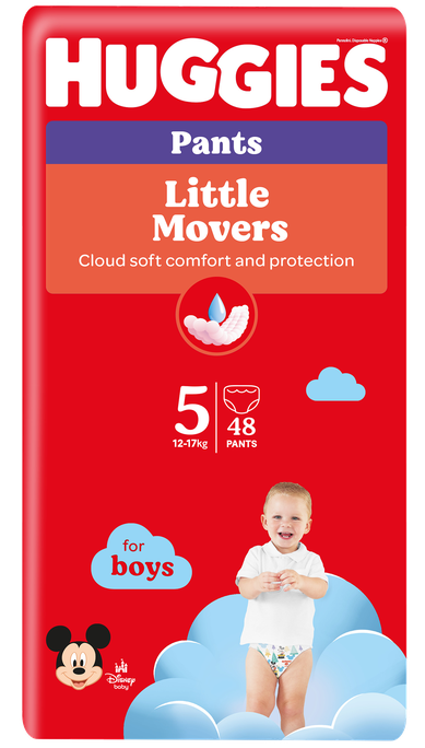 HUGGIES Pull-up biksītes zēniem, 12-17kg, Mega Pack 5, 48 gab.