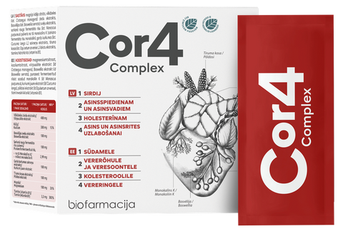 BIOFARMACIJA Cor4 Complex – pulveris 28 gab.