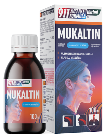 Mukaltin 911 Herbal Active Formula eliksīrs, 100 ml