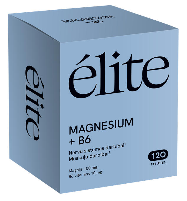 ELITE tabletes ar magniju un B6 vitamīnu, 120 gab.