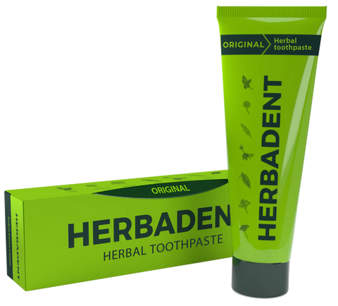 Zobu pasta HERBADENT Original 75 g ar fluorīdu (950 ppm F) svaigai elpai