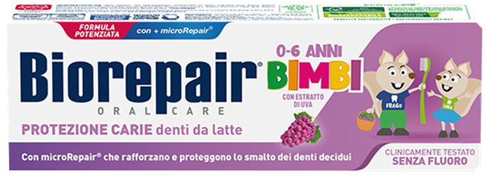 BIOREPAIR Kids zobu pasta (0-6 g., Vīnogu) 50 ml