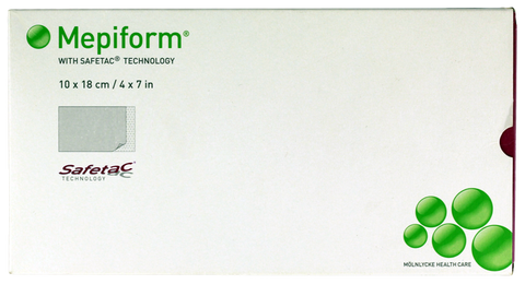 MEPIFORM silikona pārsējs 10x18 cm, 5 iepakojumā