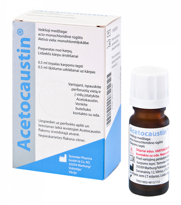 Šķīdums ACETOCAUSTIN, 0,5 ml